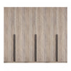 Lee Modern 32\" Wardrobe Closet in Rustic Gray - Set of 3 Armoire