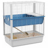 Pawhut Large Hamster Cage With Accessories, Rat Cage Gerbil Habitat With Detachable Bottom, Ramps, Platform, Food Bowl, Water Bottle, 31\" X 18\" X 35\"