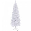 Homcom 6ft Tall Pencil Artificial Christmas Tree With Steel Base, White