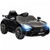 Qaba Electric Car For Kids, Mercedes-benz Amg Gtr Licensed Powered Ride-On Car With Remote Control, Lights, Music, Horn, Auxiliary Wheels, Soft Start, For 3-6, Black