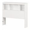 Spark Bookcase Headboard With Storage - Pure White