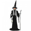 Outsunny Animated Halloween Decoration, Animatronics Witch, Black