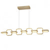 Dainolite Patsy LED Horizontal Pendant 59w Aged Brass White Silicone Diffuser Lamp