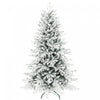 HOMCOM 6ft Christmas Tree, Full Flocked Pine Tree, Easy Assembly