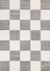 Covington Grey White Checkered Pattern Rug, 6'7\" x 9'10\" Indoor Area Rug