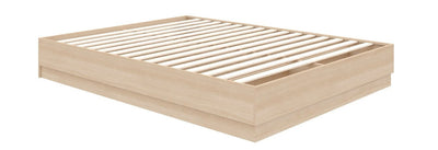 Nordika Milano Platform Full Bed - Natural Blonde Oak|Lit double plateforme Nordika - chêne blond naturel
