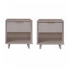 Granville Modern 18\" Nightstand in Light Gray (1-Drawer) - Set of 2