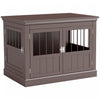 Pawhut Dog Crate Furniture, 31\" Dog Kennel Side End Table With Three Doors, Indoor Dog Cage For Small Dogs, Coffee