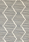 Forte Black White Stripes Area Rug - 7'9\" x 10'6\"