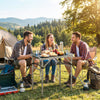 Outsunny 2ft Folding Camping Table, Picnic Table with Storage Layer, Black