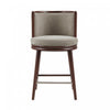 Evalyn Modern Wood Upholstered Counter Stool in Dove
