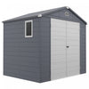 Outsunny 8' X 6' Plastic Garden Storage Shed With Air Vents, Dark Grey