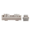 Verandah Mid-Century Modern 2-Piece Sofa Set in Beige