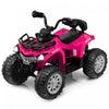 Costway 12v Kids Ride On Atv Electric 4-wheeler Quad 2 Speeds W/ Mp3 & Headlights Pink