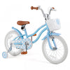 Costway 16\" Kids Bike Toddler Adjustable Bicycle With Training Wheel For 4-7 Years Old Girl Blue