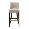 Beever Modern Wood Upholstered Chenille Barstool in Taupe