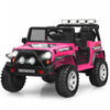 Costway 12v Kids Ride On Truck Remote Control Electric Car W/lights&music Pink