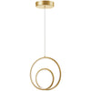 Dainolite Gabriel LED Pendant 22w Aged Brass Finish White Silicone Diffuser Lamp
