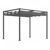 Outsunny 10' X7' Patio Pergola With Retractable Canopy, Outdoor Sun Shelter, Yard Shade, Grey