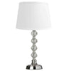 Dainolite Crystal 1 Light Table Lamp Crystal Ball Short Polished Chrome White Shade