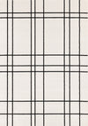 Covington Grey White Checkered Pattern Rug, 6'7\" x 9'10\" Indoor Area Rug