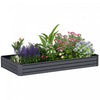 Outsunny Galvanized Planter Box, 8' x 4' x 1' Metal Garden Bed