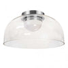 Dainolite Nadine 11.75\"dia. LED Flush Mount 10w Polished Chrome Clear Glass Lamp