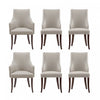 Connie Modern 6-Piece Dining Chair Set in Light Gray