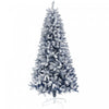 Homcom 6 Ft Artificial Christmas Tree With Snow Flocked Branches, Hinge