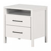 Gravity 2-drawer Nightstand - Pure White