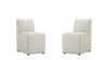 Anna Square Modern Vegan Leather Dining Chair in Stone Gray - Set of 2