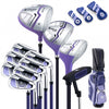 Ultimate Women's Complete Golf Club Set Golf Club Package Set W/ Rain Hood, Right Hand Purple