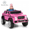 12v Licensed Mercedes-benz Kids Ride On Car Rc Motorized Vehicles W/ Trunk Pink