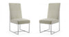 Element Modern Velvet Metal Dining Chair in Champagne - Set of 2
