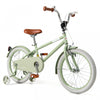 Costway 18\" Kids Bike With Adjustable Saddle Handlebar Removable Training Wheels Handbrake Green