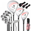 Costway Ladies Womens Complete Golf Clubs Set 10 Pieces Includes Alloy Driver