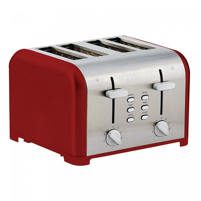 Kenmore 4-Slice Toaster with Dual Controls Red - KKTSDC4SR|Grille-pain Kenmore à 4 tranches avec deux panneaux de commande, rouge - KKTSDC4SR