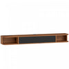 HOMCOM 55\" Floating TV Stand, Wall Mounted Media Console, Walnut