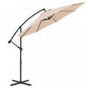Costway 10FT Patio Offset Hanging Umbrella Easy Tilt Adjustment 8 Ribs Backyard Beige
