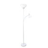 Ardelo Floor Lamp w/ Gooseneck Reading Light, Snow, 71.5\"H
