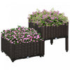 Outsunny 2-piece Raised Garden Bed Pp Raised Flower Bed Vegetable Herb Grow Box Stand