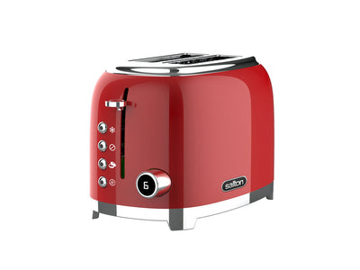 Salton NuRetro Digital 2 Slice Toaster - Space Cherry|Salton grille pain numeriques NuRetro 2 tranches - cerise cosmique