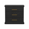 Clifford Traditional Nightstand in Black (3-Drawer)