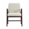Stella Modern Wood Velvet Armchair in Cream