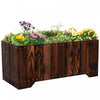 Outsunny 37.5\"x15\"x15.75\" Raised Garden Bed, Wooden Planters For Outdoor Plants, Rectangle Vegetable Planter Box For Patio Deck Balcony Outdoor Gardening