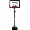 Soozier 5-7FT Basketball Stand and Hoop Backboard Adjustable w/ Wheels