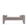 Concord Modern Glam Chenille Accent Bench in Dove
