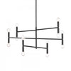 Dainolite Ava 12 Light Chandelier Medium Matte Black Lamp