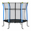 Soozier 63\" Kids Trampoline Mini Indoor/outdoor Bouncer Jumper With Enclosure Net Elastic Thick Padded Pole Gift For Child Toddler Age 3-10 Years Old Blue