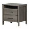 Gravity 2-drawer Nightstand - Gray Maple